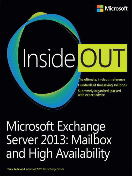 Title details for Microsoft Exchange Server 2013 Inside Out by Tony Redmond - Available